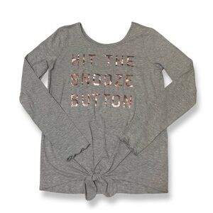 NWOT Girls’ XL Art Class Rose Gold Soft Heather Gray Shirt Top Long Sleeve New